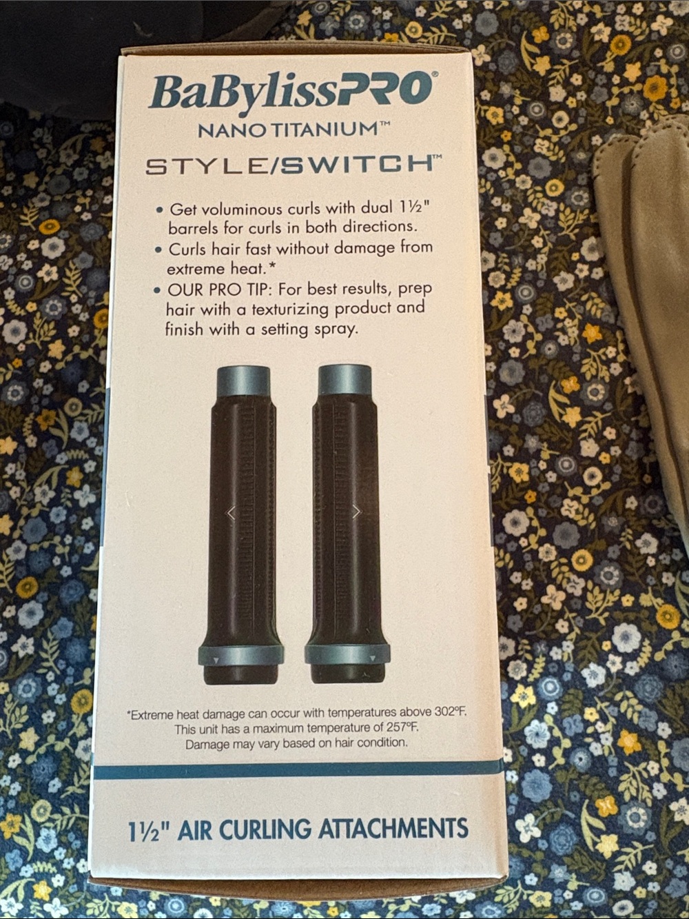 BaBylissPRO Nano Totanium style switch 1 1/2 air curling attachments - Picture 2 of 4